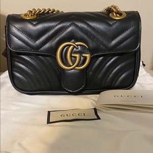 Authentic Gucci GG Marmont Mini Matelasse Bag